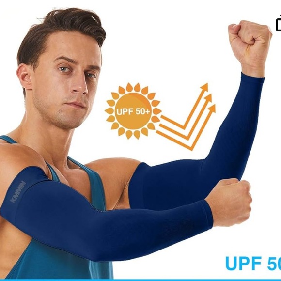 NWT KMMIN Arm Sleeves UV Protection Cooling UPF 50 Sunblock Protection gloves - Picture 4 of 10